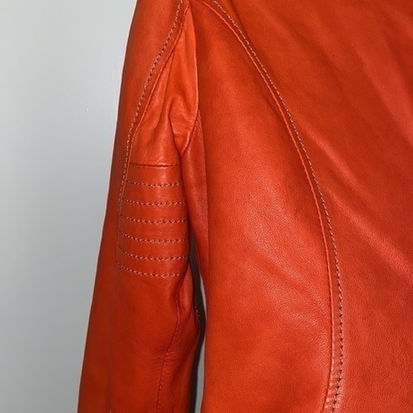 Italian made Designer genuine leather buttoned jacket - Picture 5 of 10